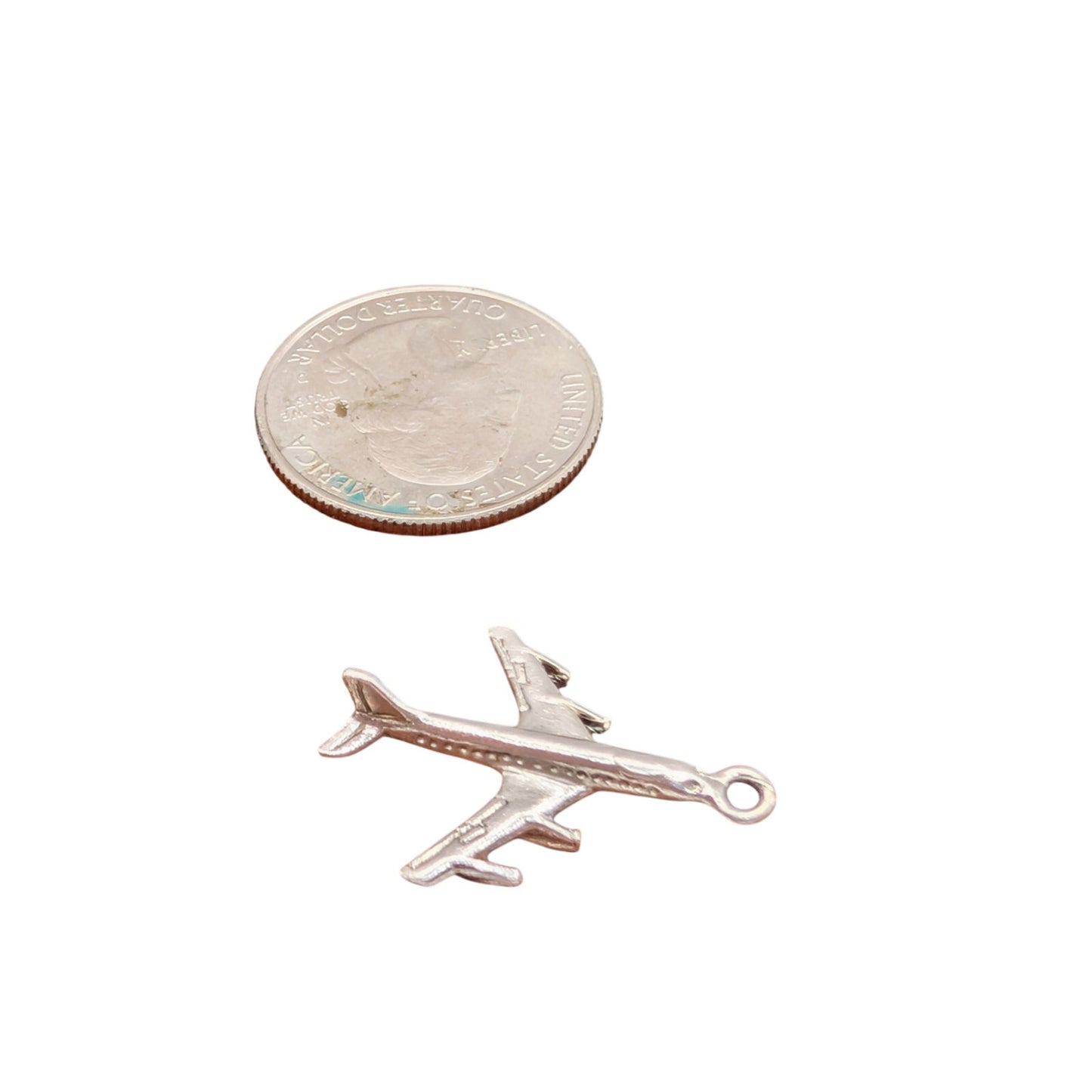 Vintage Sterling Silver Airplane Charm