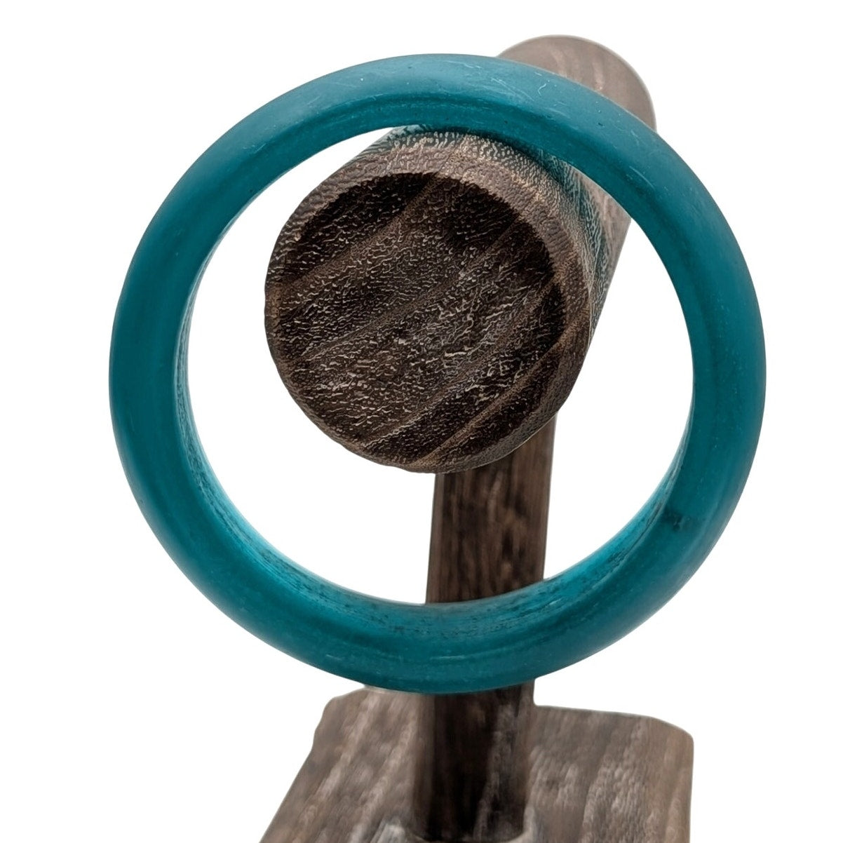 Vintage Aqua Blue Glass Bangle Bracelet