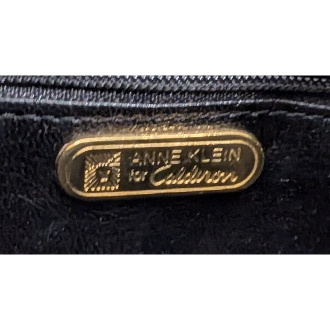 Anne Klein Cauldron Vintage Green Quilted Leather Chain Strap Lion Logo Handbag