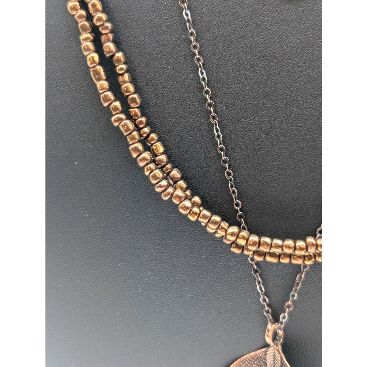 Seven Piece Copper Lot Four Necklaces & Three Bracelets