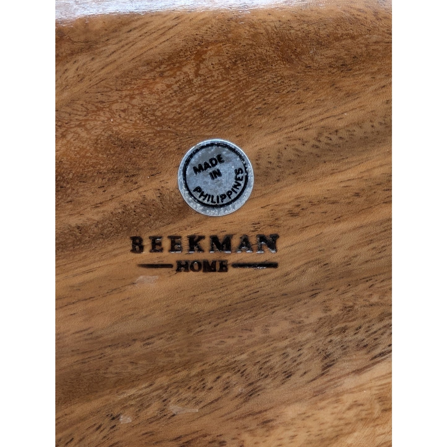 Beekman Home Small Decorative Acacia Wood Tray Made in Philippines
