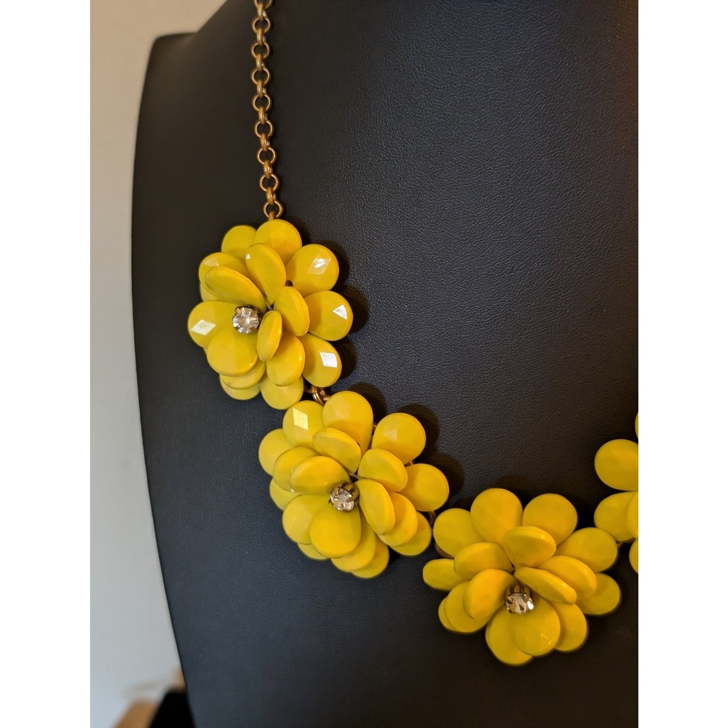 J. Crew Yellow Flower Statement Necklace