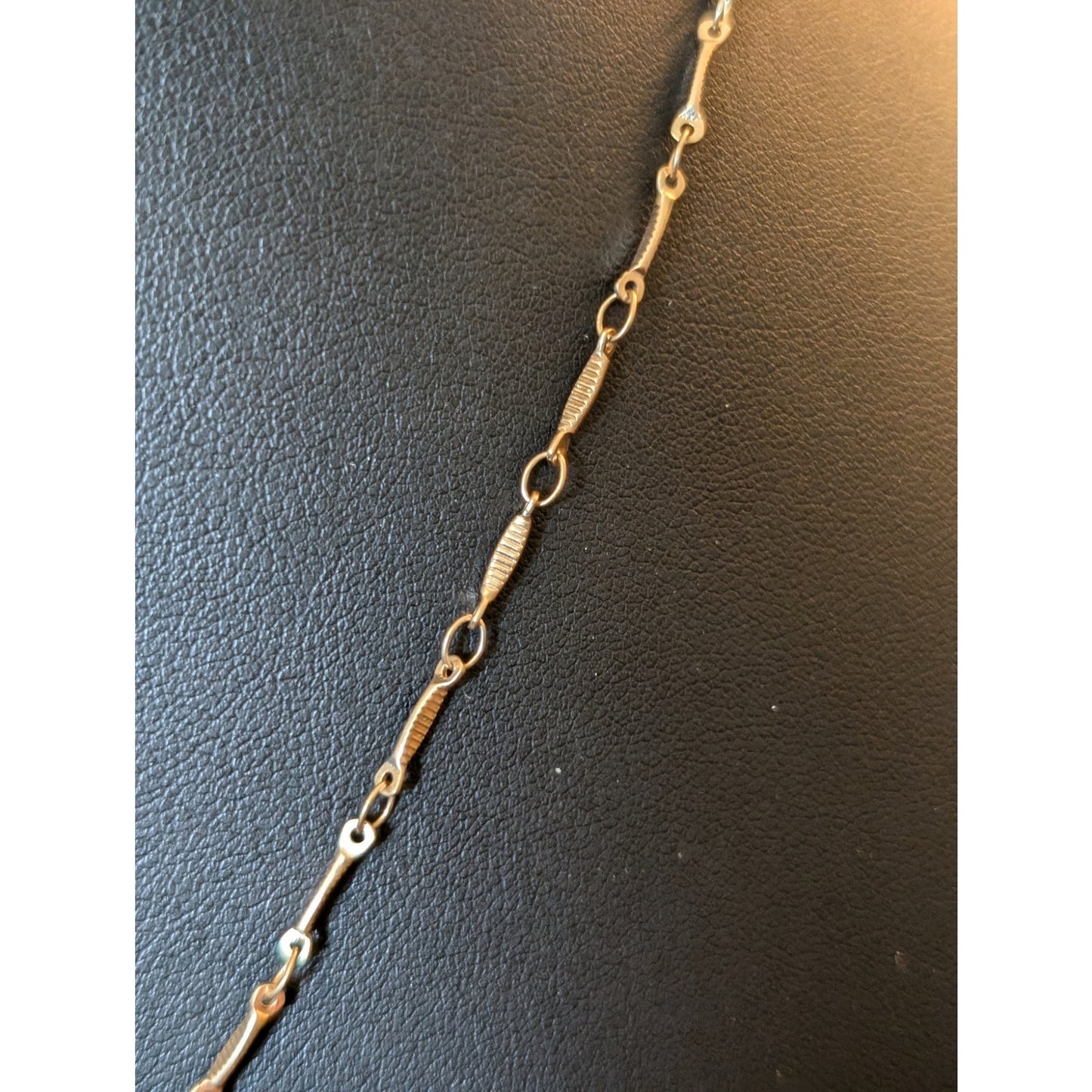 Plunder Orange Pendant 21-24" Gold Tone Necklace