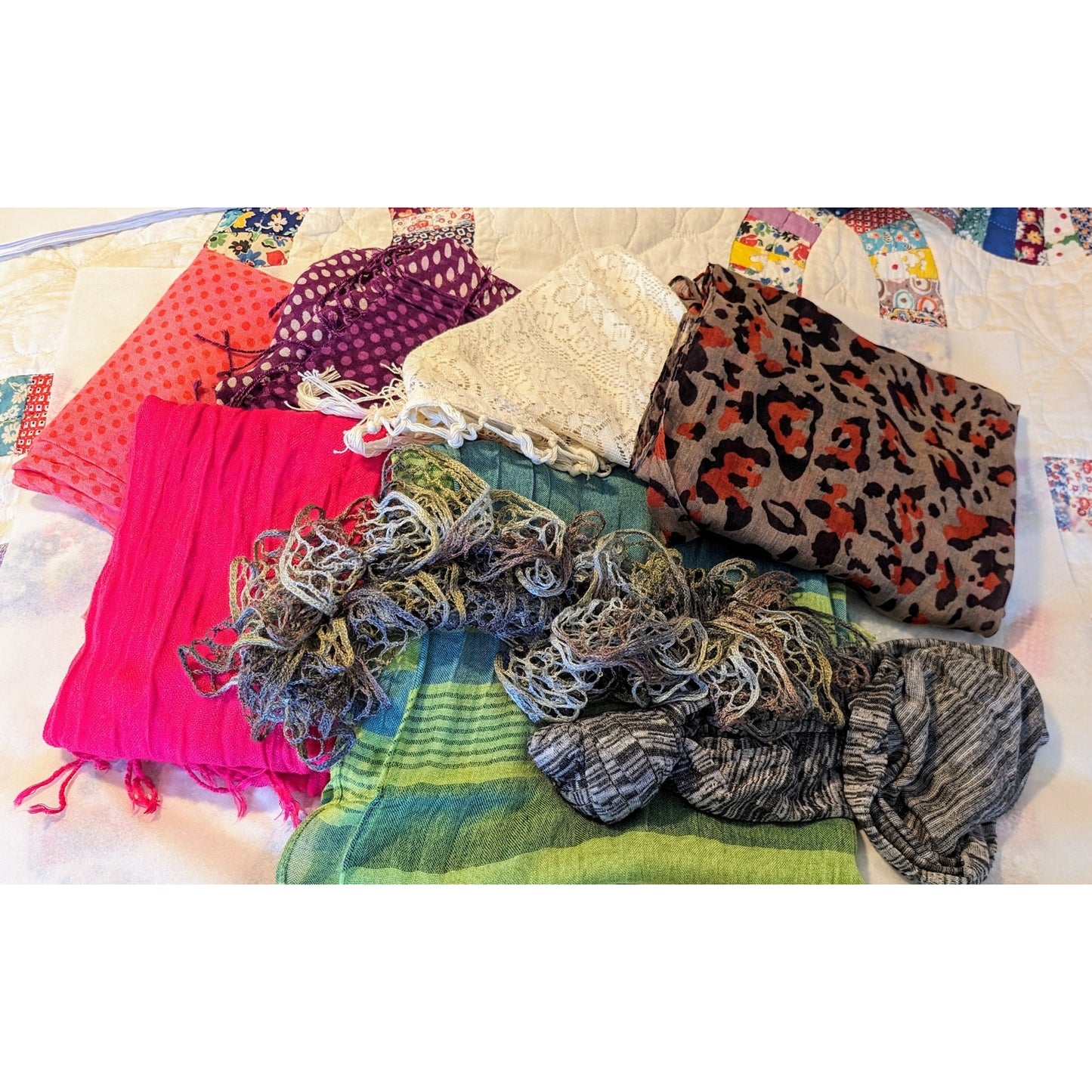 Scarf Lot of Eight Scarves