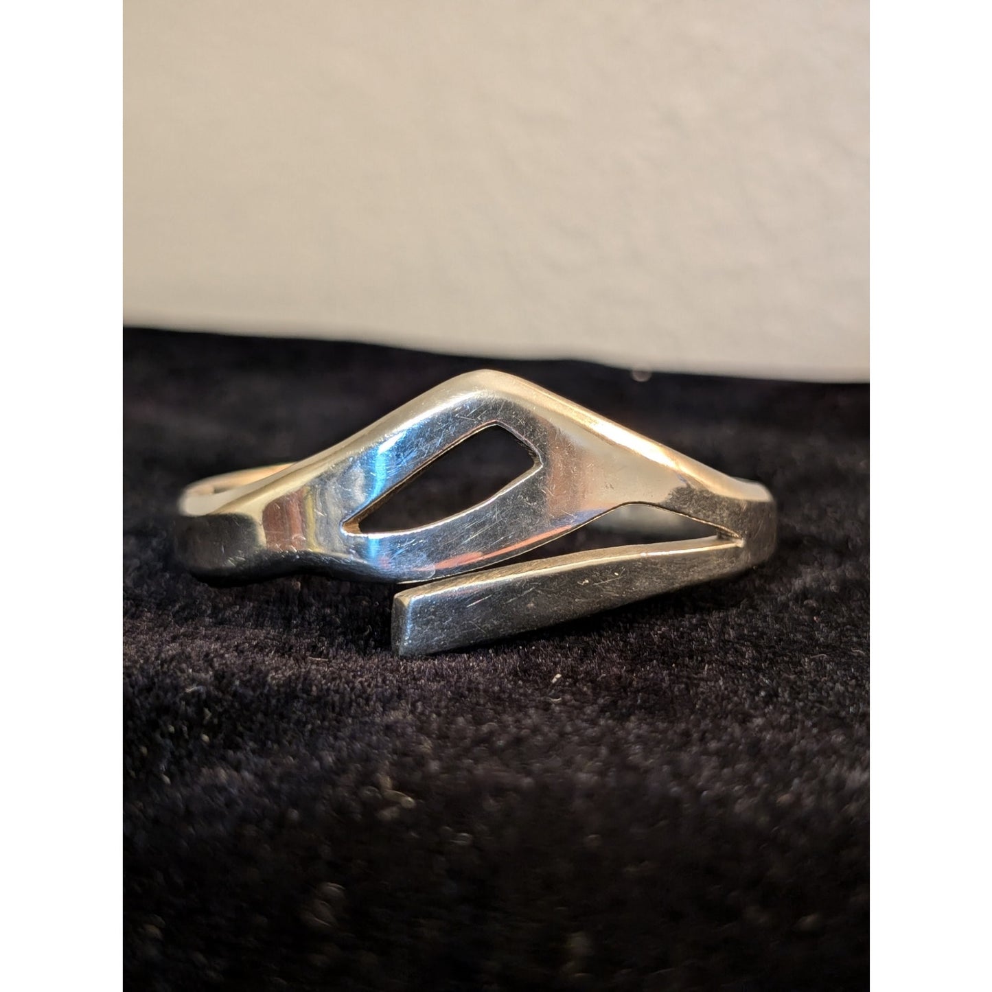 Taxco 925 Mexico Sterling Silver Modernist Cuff Bracelet
