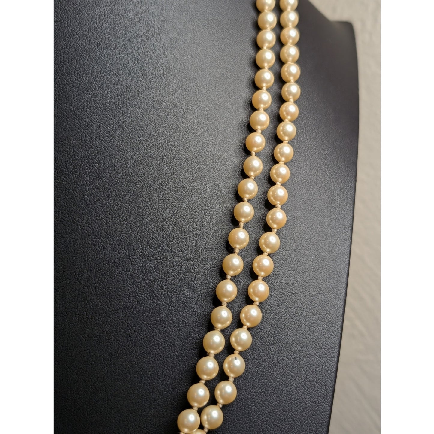 Vintage Marvella 5mm 34" Single Strand Faux Pearl Necklace