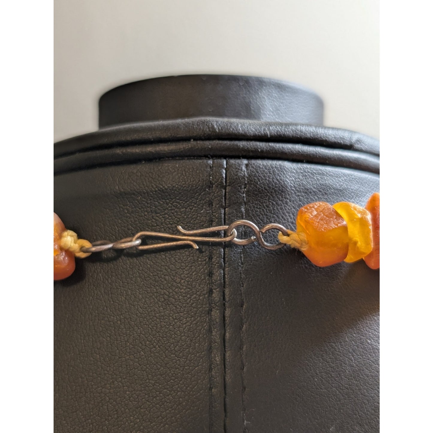 Antique Various Size & Color Chunks of Baltic Amber 19" Necklace 37.6g