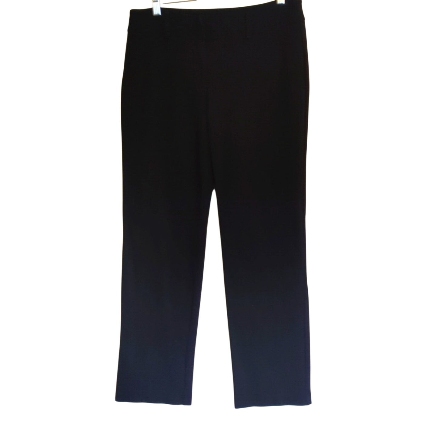 Chico's Black Zip Stretch Straight Leg Slash Pocket Dress Pant Women Sz 0 Short