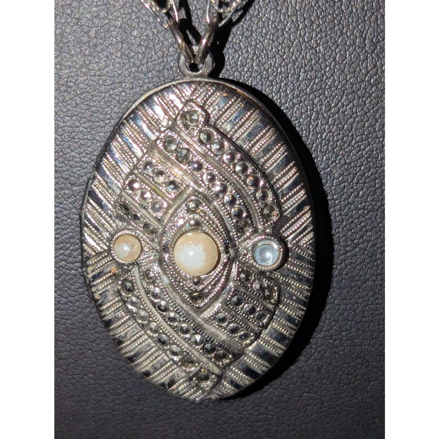 Lot of Three Silver Tone Necklaces --Avon & Unbranded