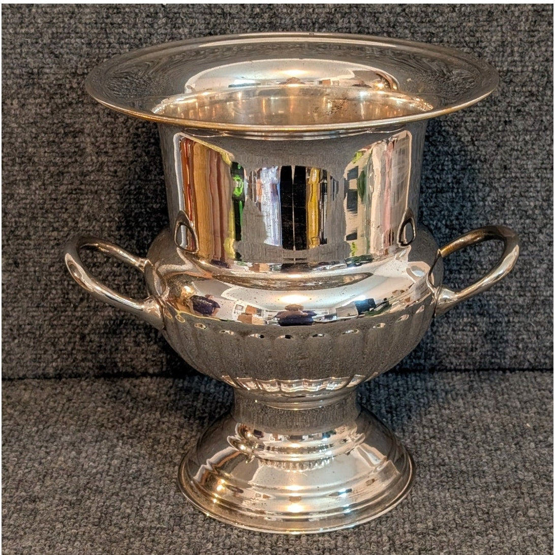 Vintage EPNS Silver Plate Trophy Urn Champagne Wine Ice Bucket W/ Handles 9.5"