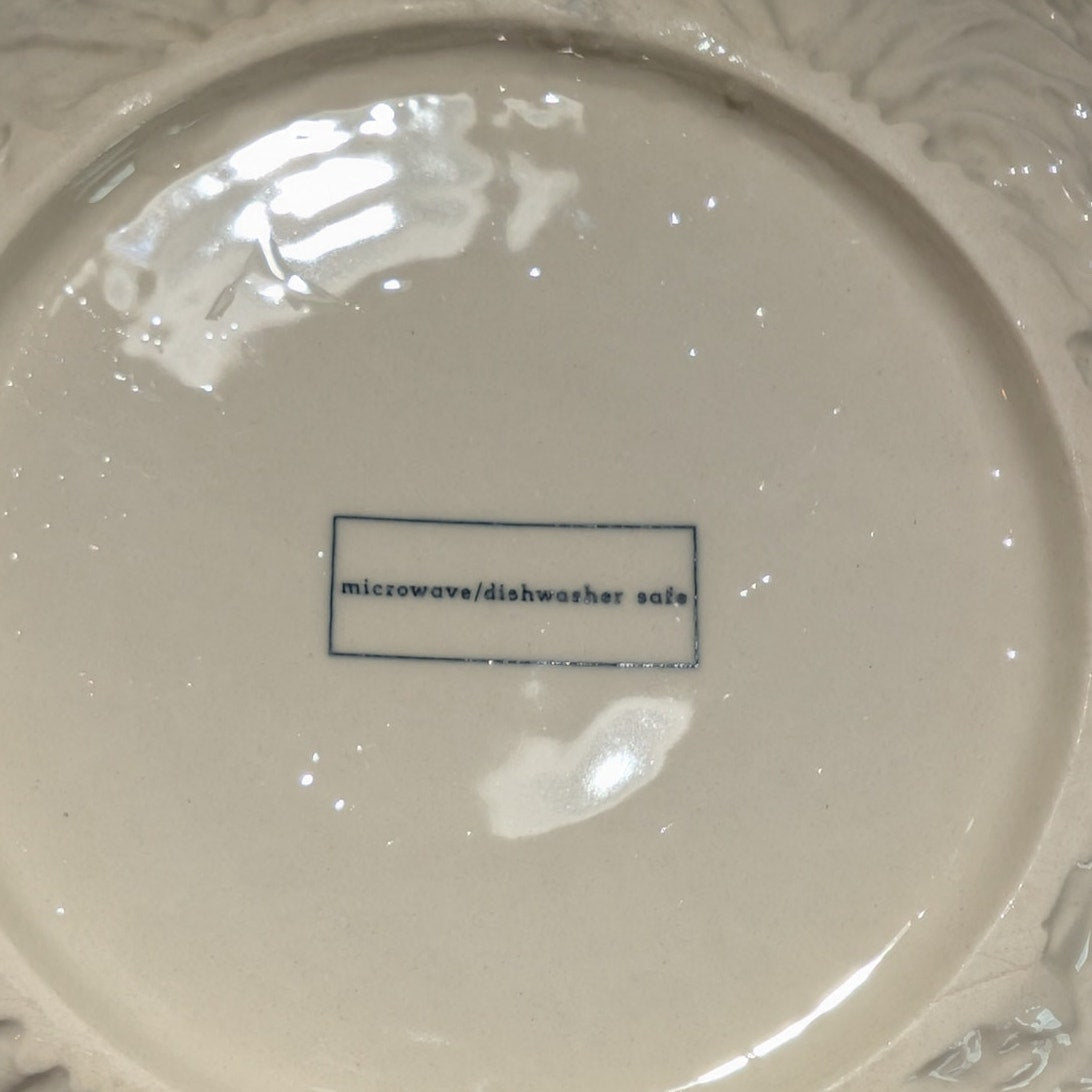 Set of Two Yellow/Golden Cabbage Leaf Plates