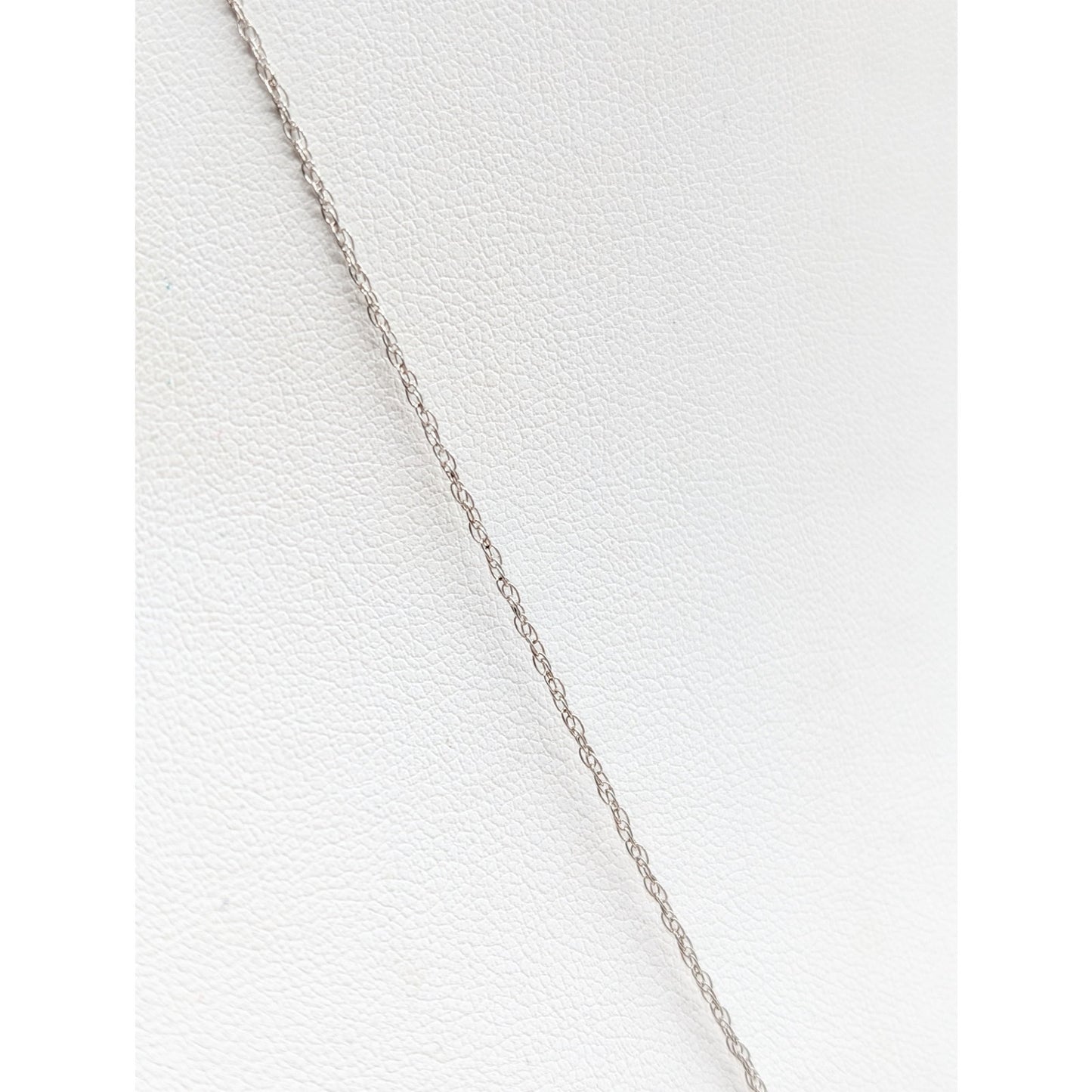 14K White Gold Diamond Journey Pendant 18" Necklace 2.46g