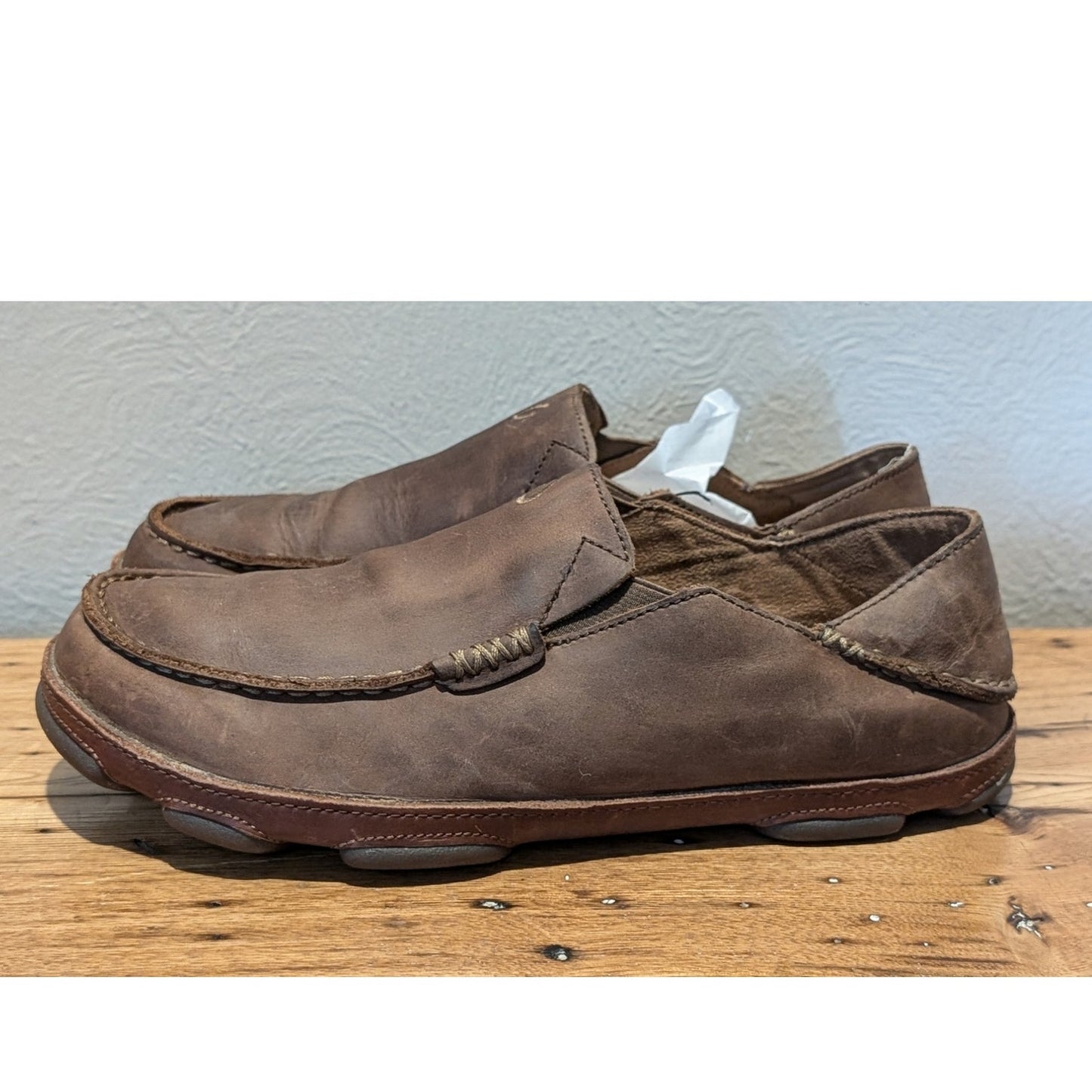 OluKai Moloa Slip-On Ray/Toffee Loafer Shoes Mens Size 8