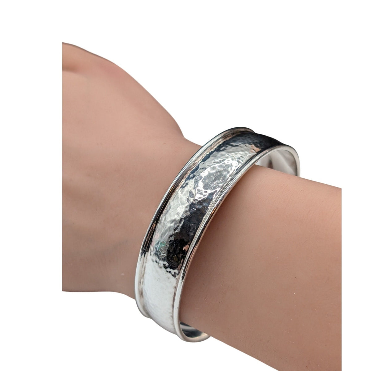 Vtg Ippolita Goddess 925 Sterling Italy Hand Hammered Bangle Bracelet32.74g