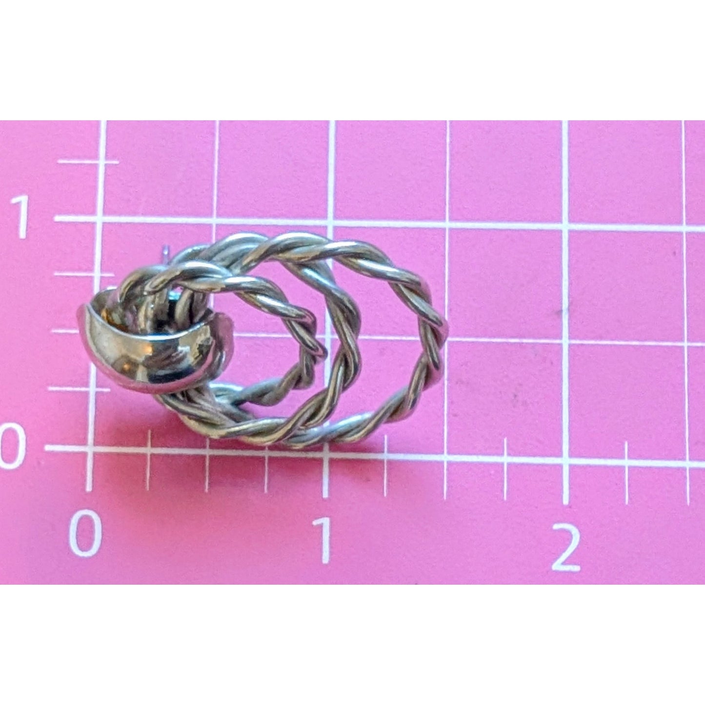 Vintage Twisted Triple Rope Pierced Earrings