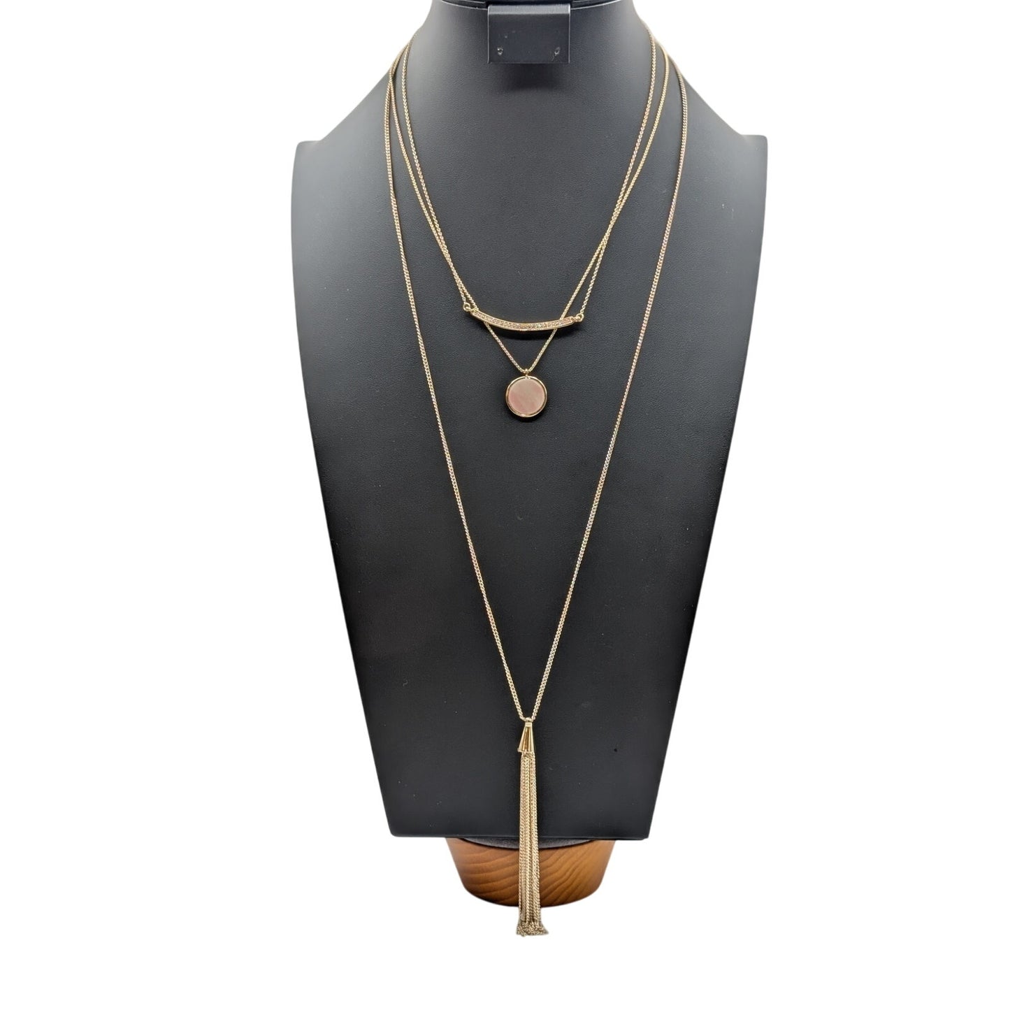 Lot of Three Gold Tone Layered Necklaces