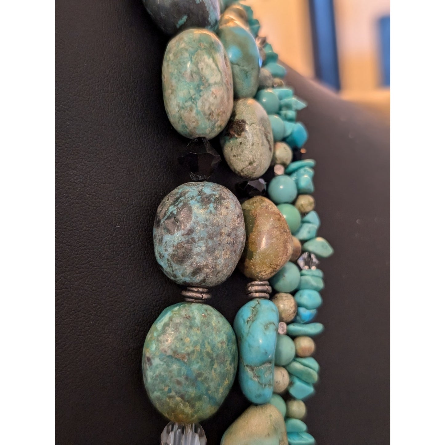 SILPADA Sterling Silver Turquoise Four-Strand Necklace
