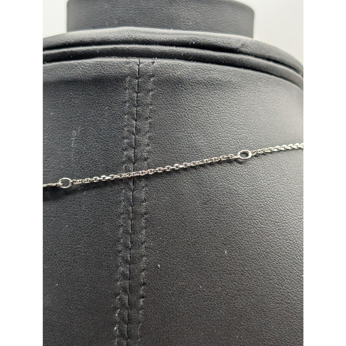 Vintage Hallmark Footprints Gemstone 925 Sterling Heart Pendant Chain Necklace