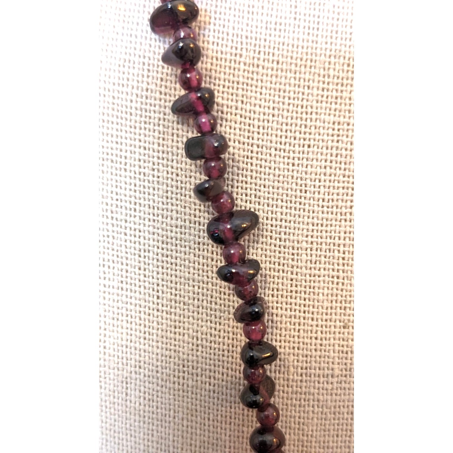 Natural Garnet Chip Bead 34" Necklace