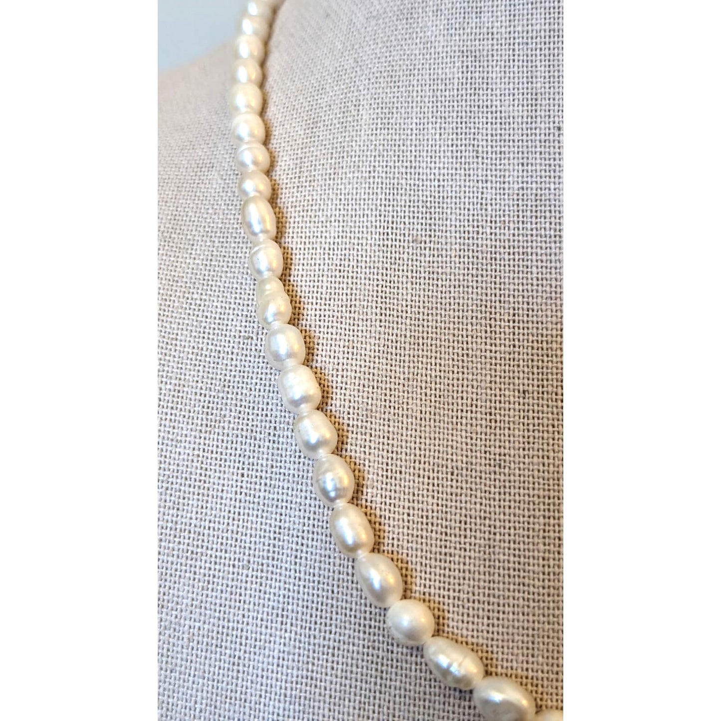 Vintage Freshwater Pearl Strand 19" Necklace W/ Lobster Claw Clasp