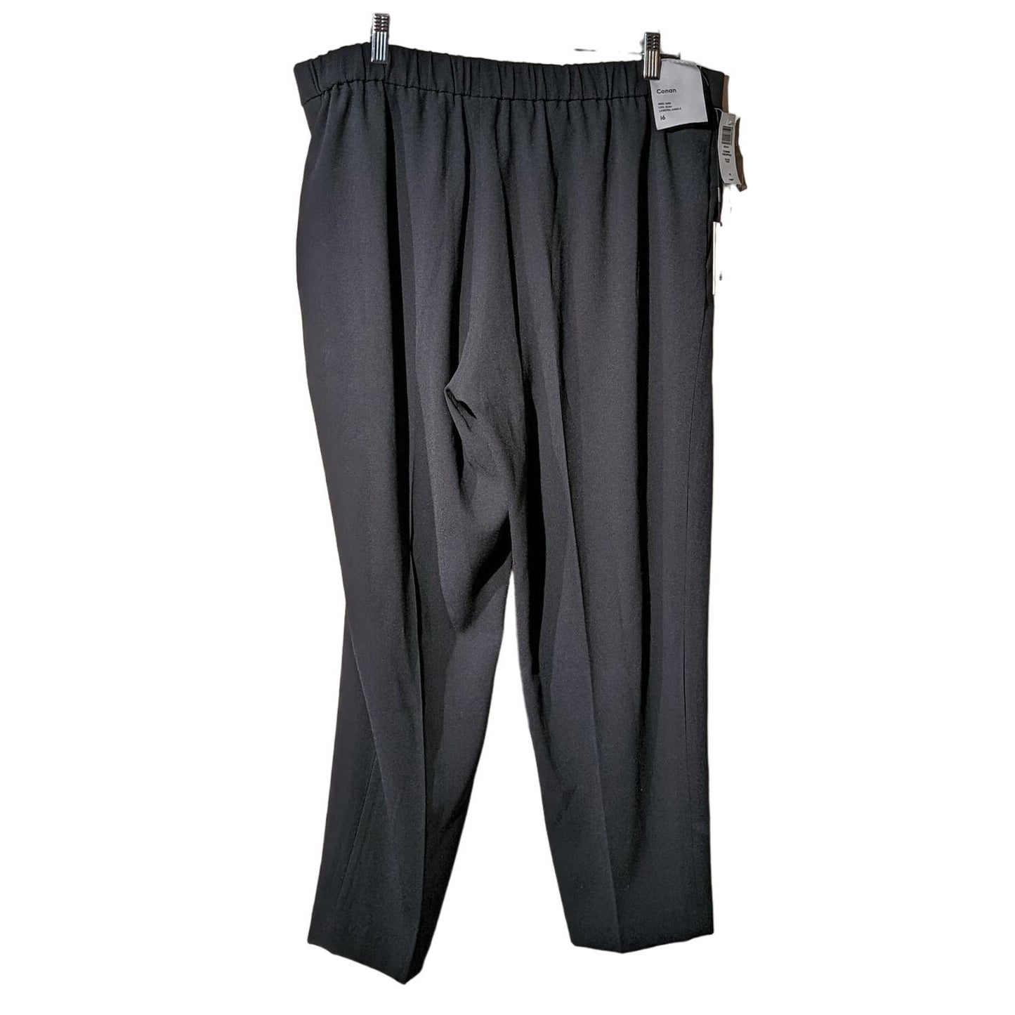 Babaton Conan NWT Black Boyfriend Cropped Ankle Length Dress Pant Womens Sz 16