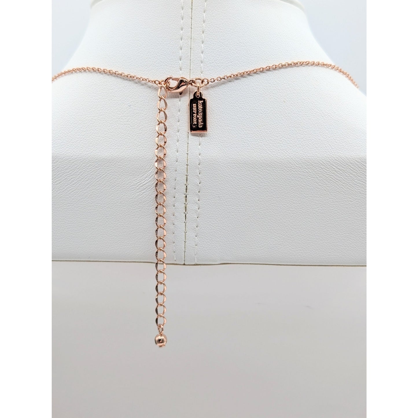 Kate Spade Rose Gold Tone & Crystal "Lady Marmalade Scatter Necklace" 32"-35"