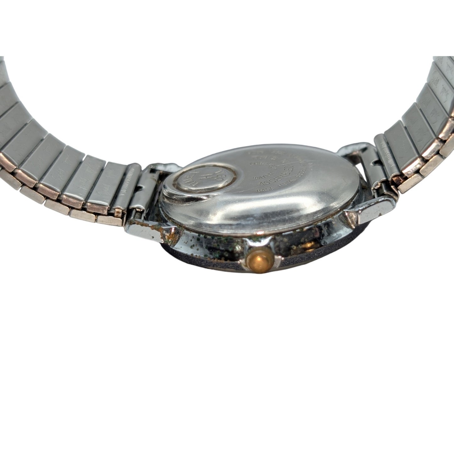 Vtg 1980 Timex Q Stainless Steel H Cell 57119 England  05580 Signed Quartz Watch