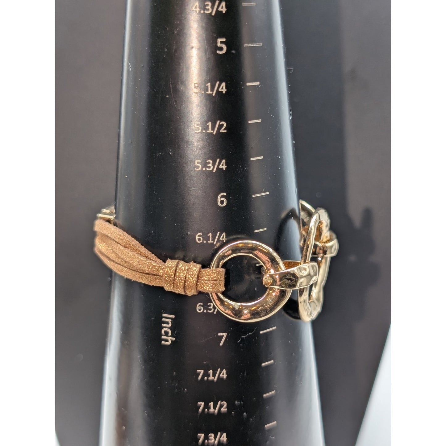 New Directions Coral Coast/Wrap Gold Tone Sparkle Leather NWT Bracelet