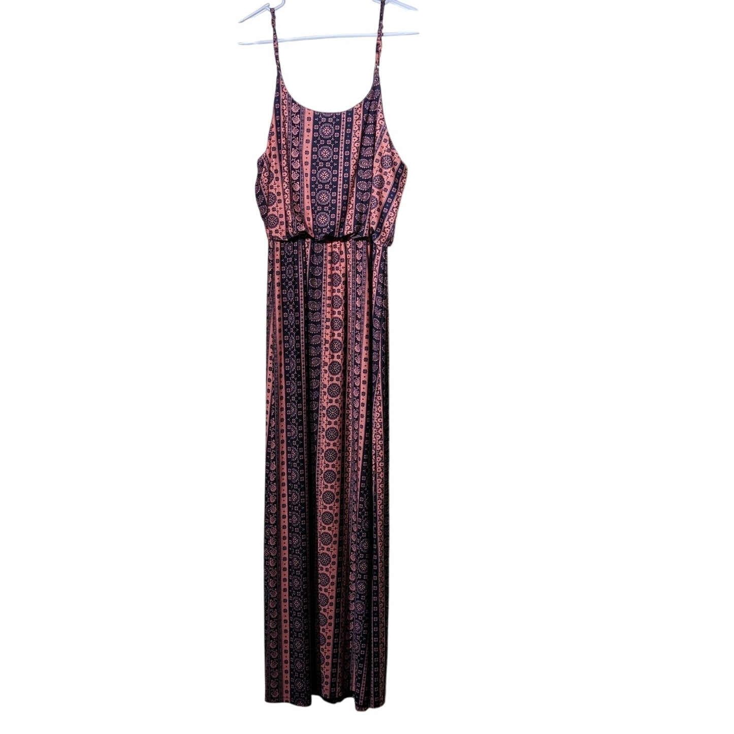 Love Ryan Los Angeles Adjustable Spaghetti Strap Paisley Maxi Dress Womens Sz XL
