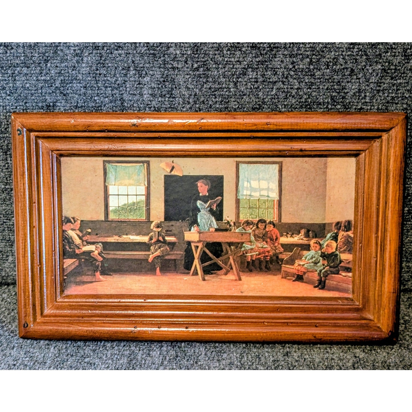 Vintage Winslow Homer (1871) The Country School Wood Framed Print Art