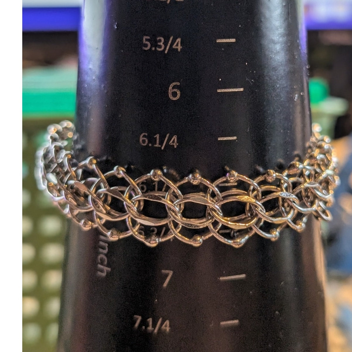 Vtg Griffith & Sons Co. (G With Arrow Through) Sterling Silver Charm Bracelet