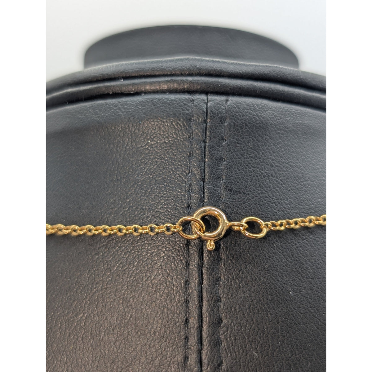 Marked 925 Sterling Vermeil Initial 'M' Pendant Chain 18" Necklace