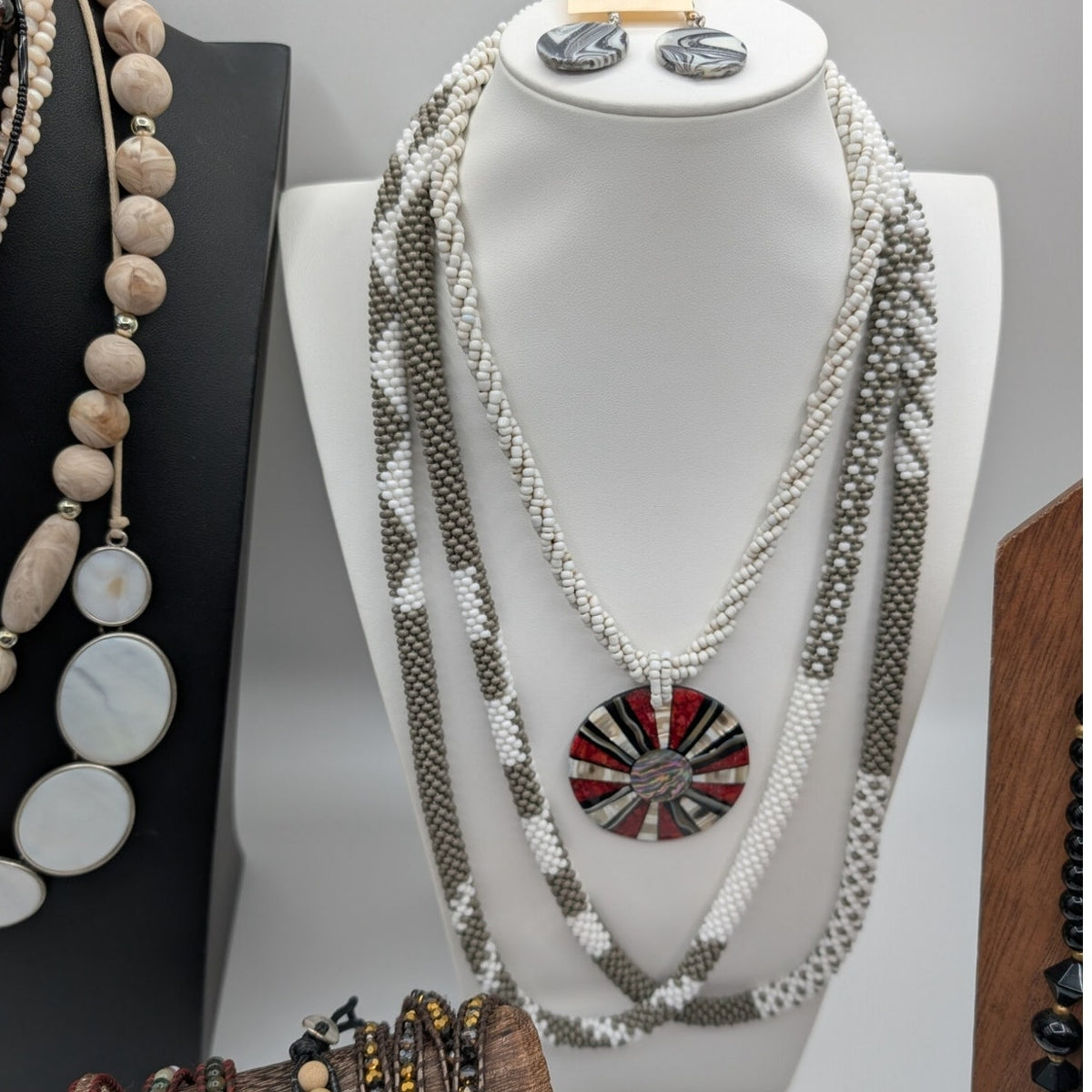Reseller's Delight Curated Black & White Lot of 33 Pieces of Jewelry
