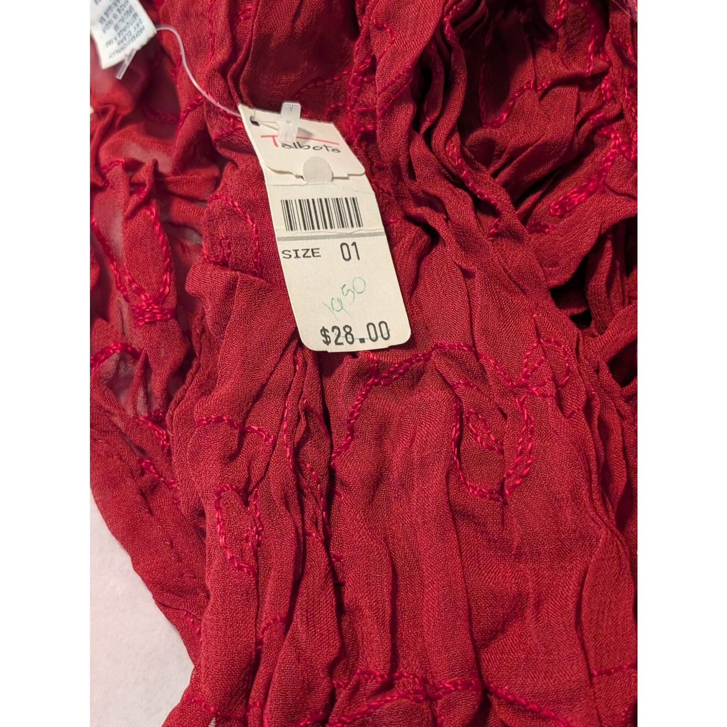 Three Crinkly Frilly Scarves One New With Tags