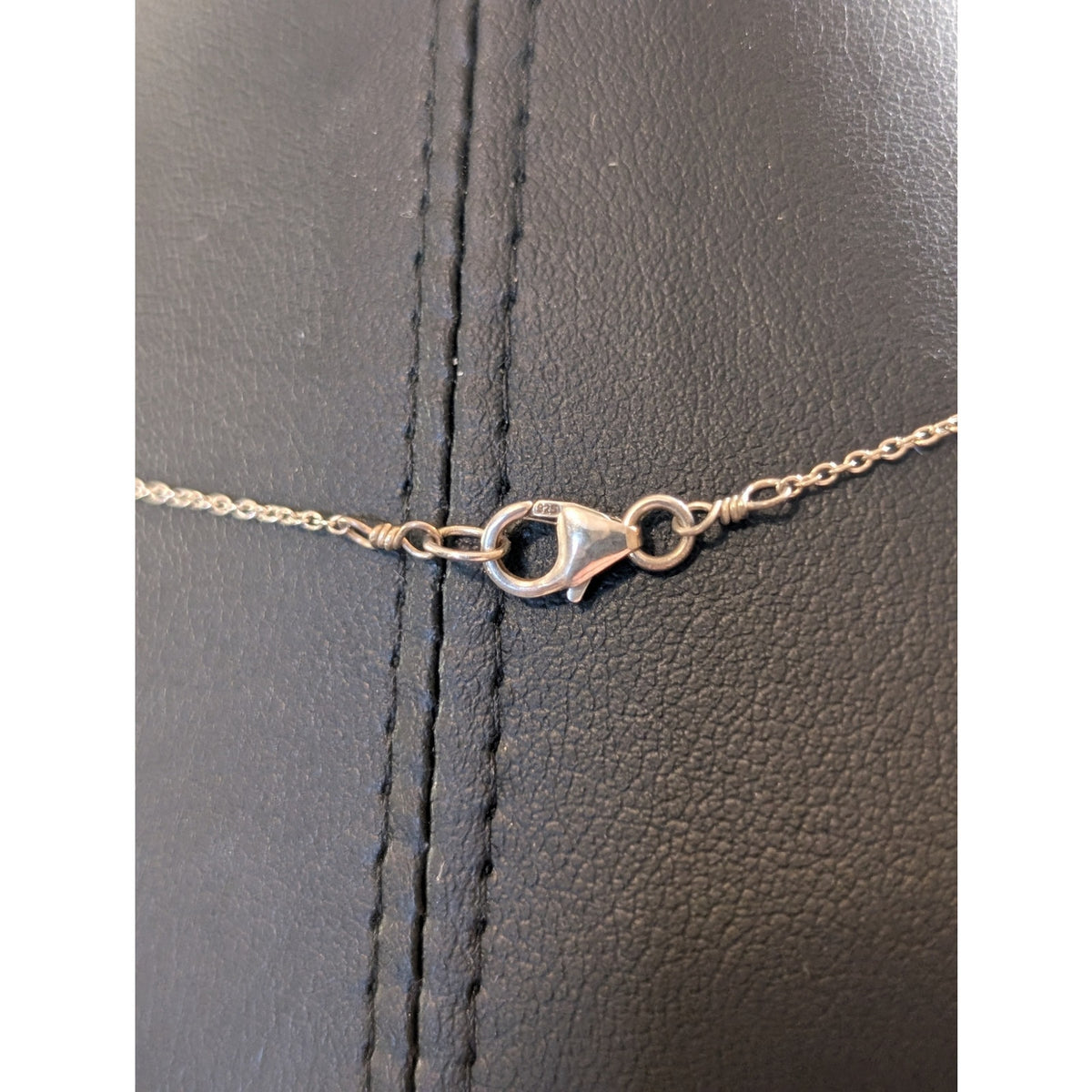 925 Sterling Silver 'O' Pendant Delicate Chain 21" Necklace