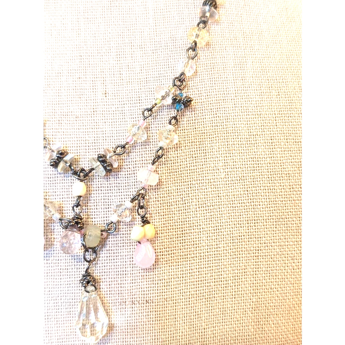 Vintage/Antique Looking Delicate Dangling Beaded Necklace