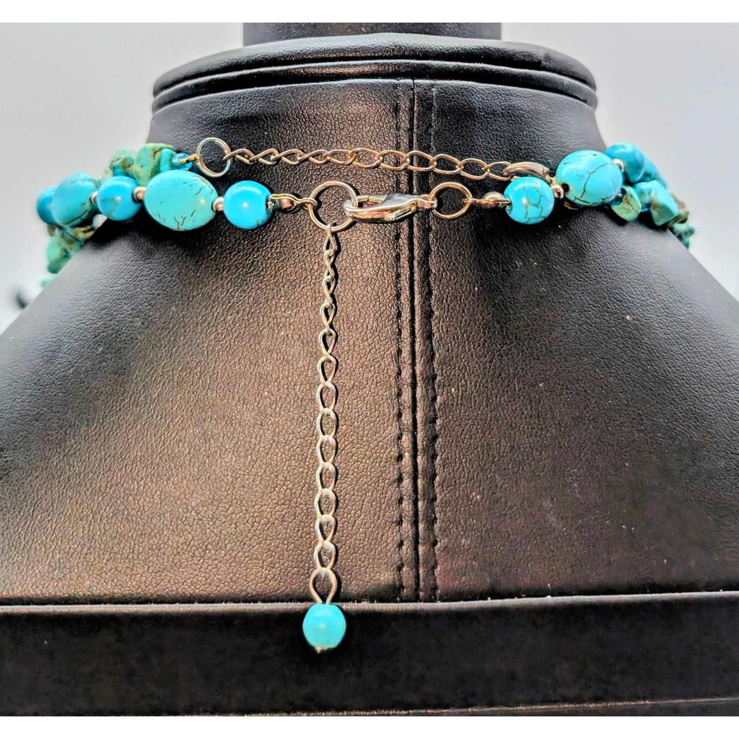 Mixed Lot of Two Blue Stone Necklaces and Six Stone Bracelets