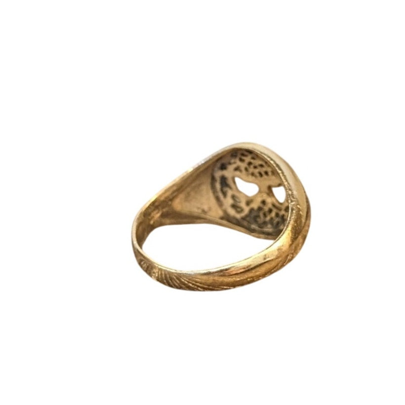 Marked 925 Sterling Silver Minimalist Tree of Life Ring Size 5.75