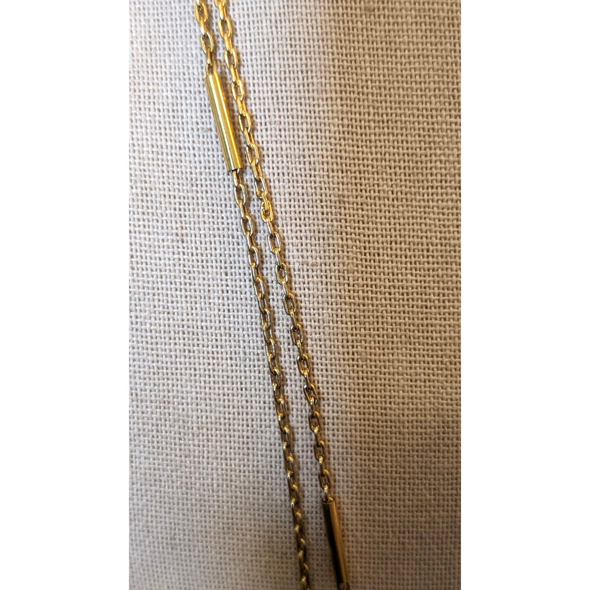 Vintage Vendome Gold Tone Bar Station Chain Link 56" Necklace