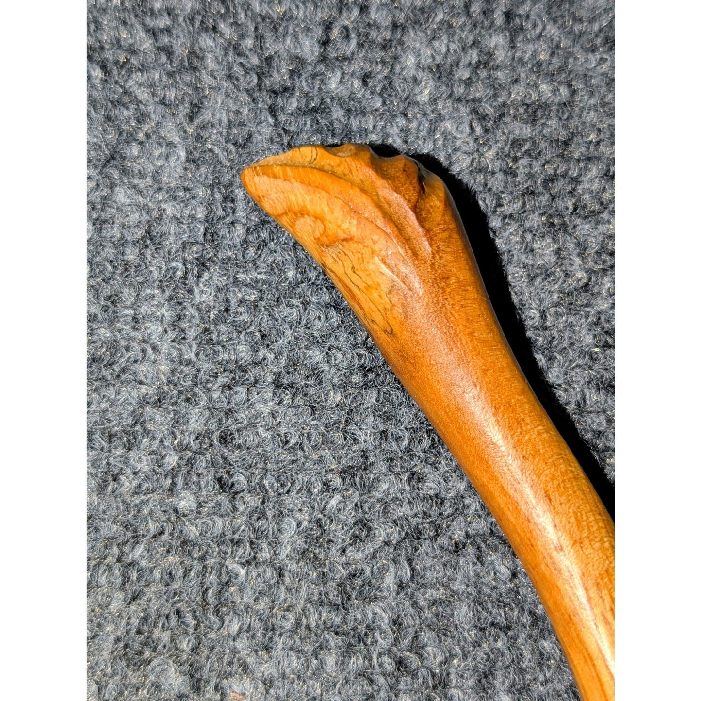 Vintage Mid-Century Hand-Carved Monkey Pod Wood Salad Servers