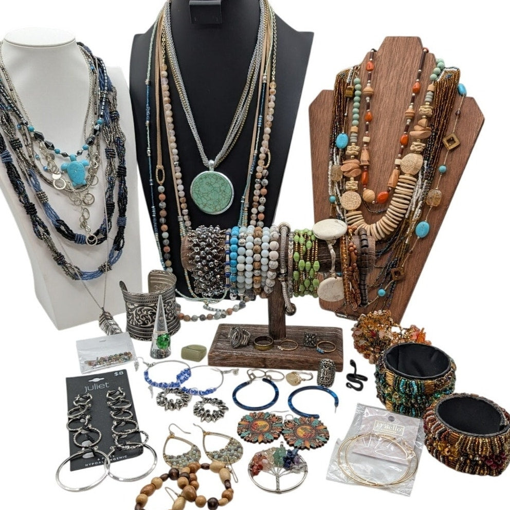 Reseller's Delight 56 Pc Boho Costume Jewelry Lot