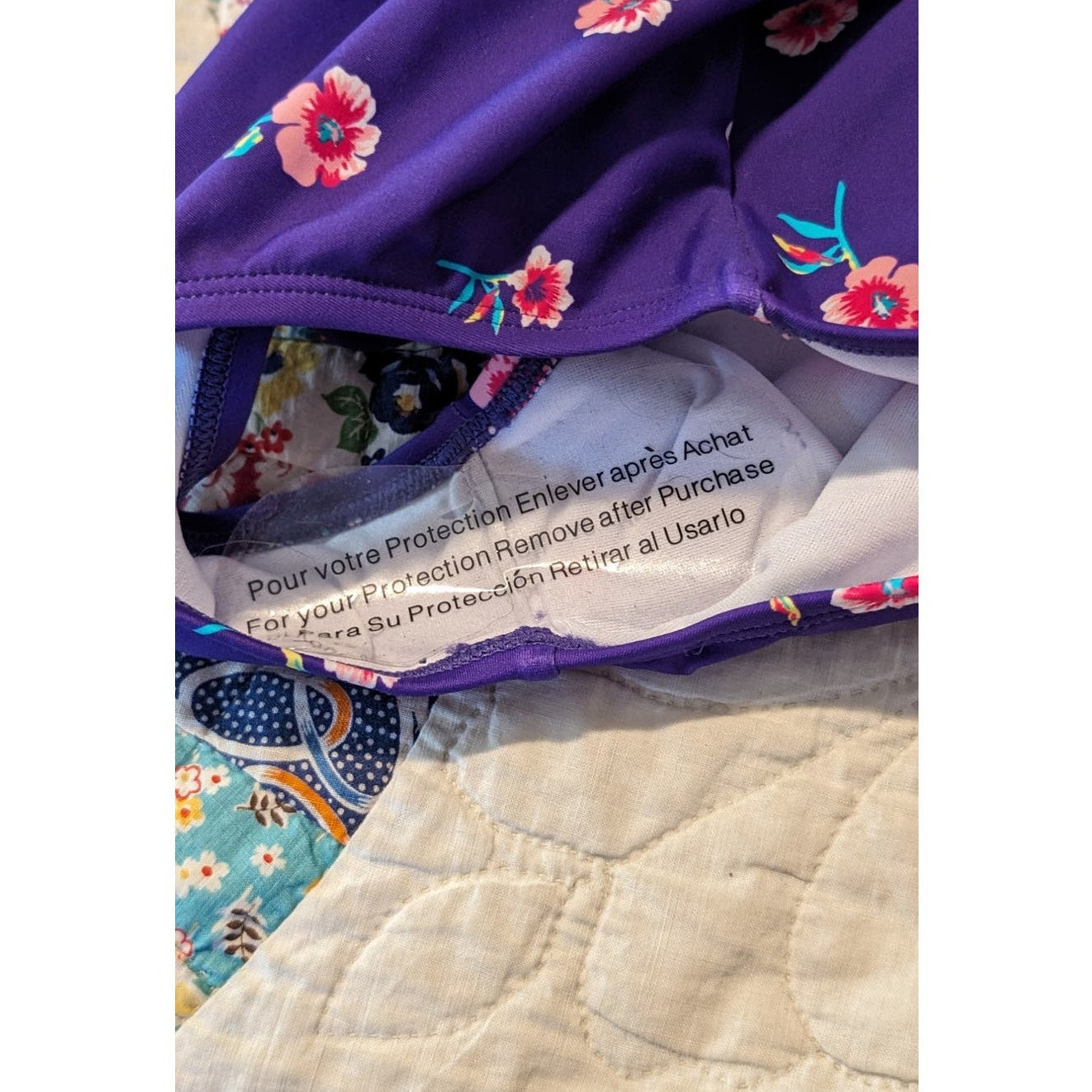 Kanu Surf Girls 'Morgan' Purple/Pink Ruffle Floral One Pc Swimsuit NWT Size 12