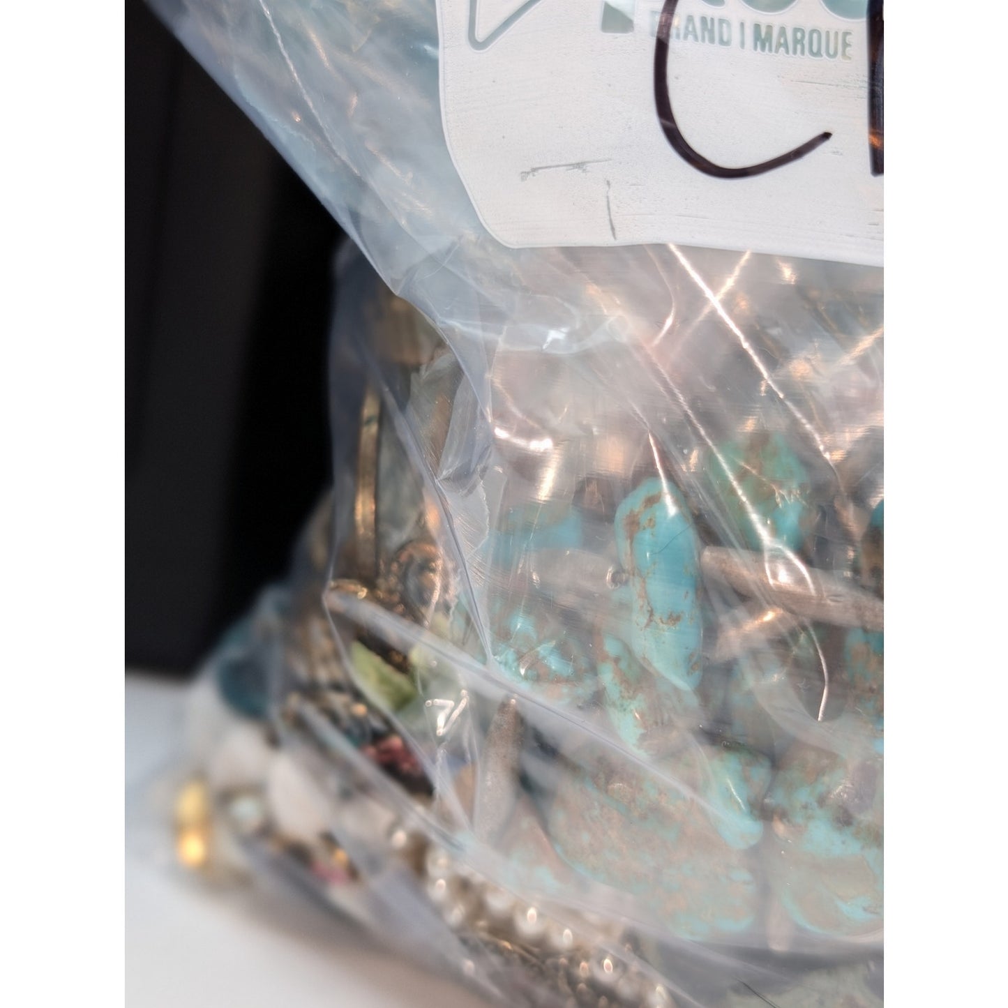 Jewelry Lot Goody Repurpose Bag Over 4 Pounds Beads