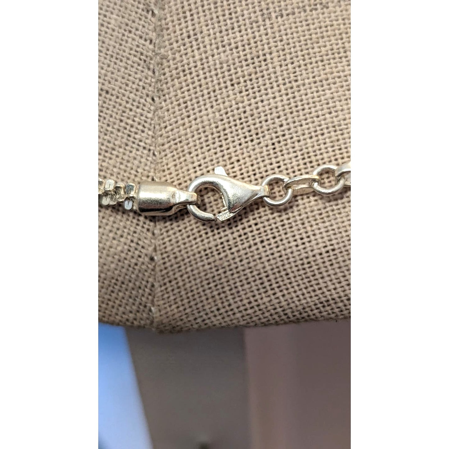 4mm Margherita Sparkly Spiral 925 Italy Sterling Silver Chain 20" Necklace