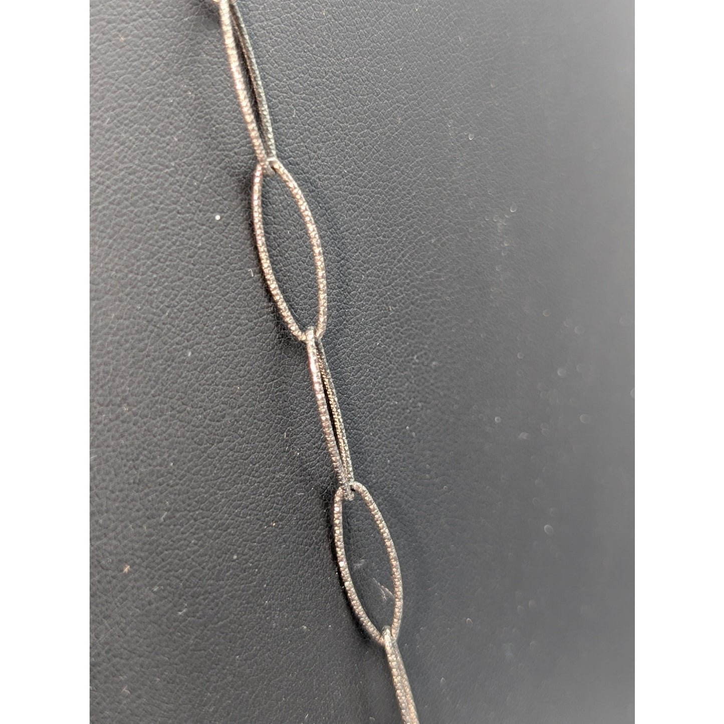 Ashley Schenkein Jewelry Design Elongated Sparkle Gun Metal 36" Toggle Necklace