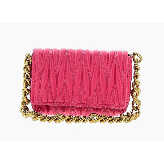 Montana West Pink Quilted Faux Leather Chunky Chain Handbag