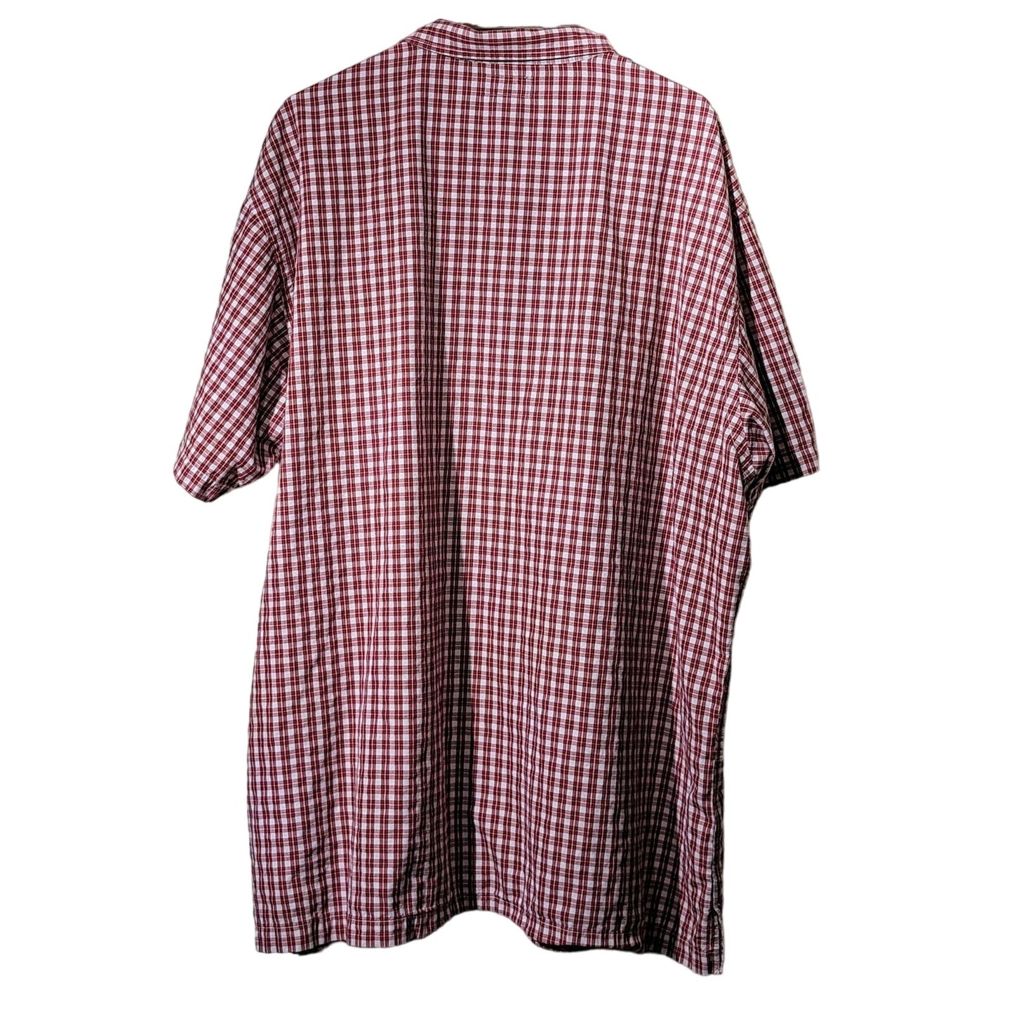 Polo Jeans Co. Ralph Lauren Red White Blue Plaid Pocket Camp Shirt Mens XXL