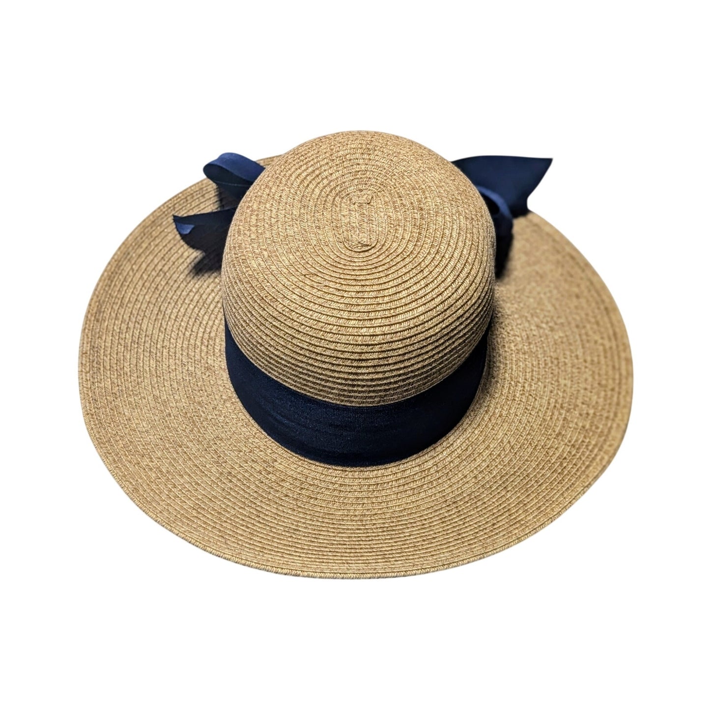 Toucan Collection New York Navy Bow Women's One Size Straw Sun Hat