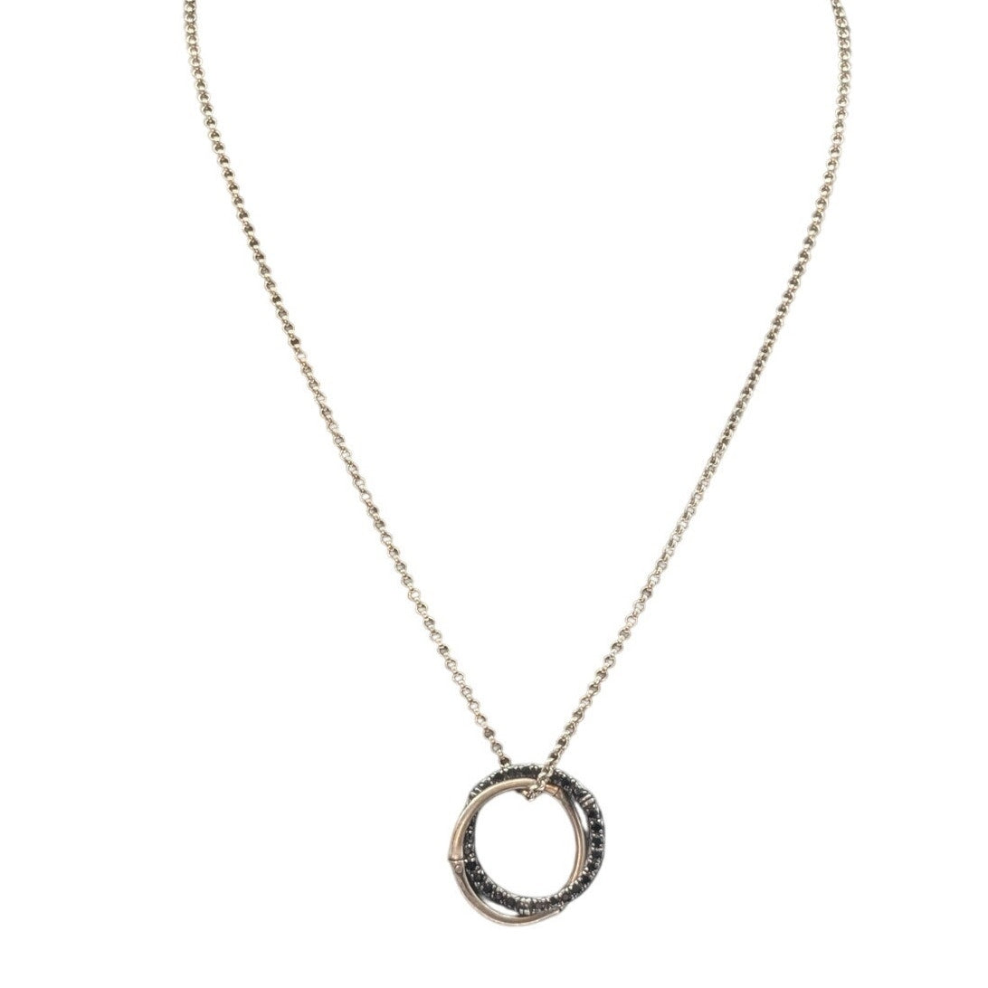 John Hardy Bamboo Collection 925 Sterling Silver Black Sapphire 19.75" Necklace