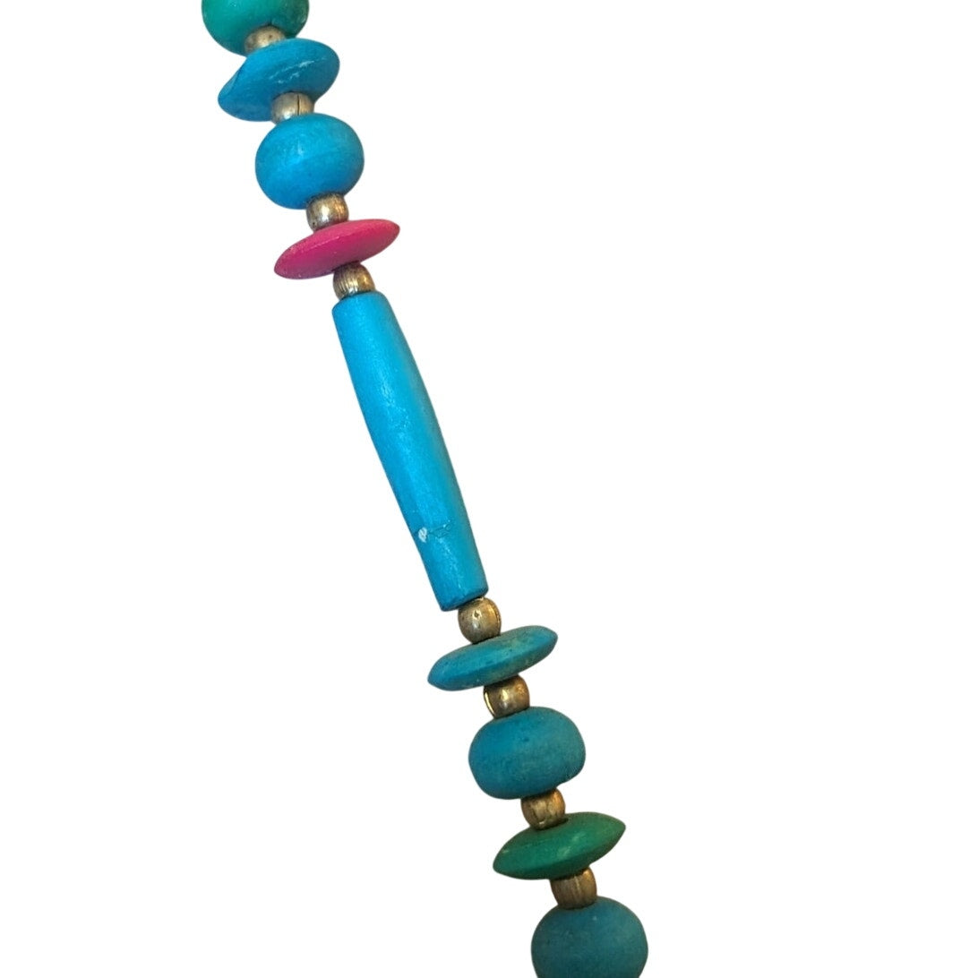Multi-Color Round & Oblong Beaded 34" Necklace
